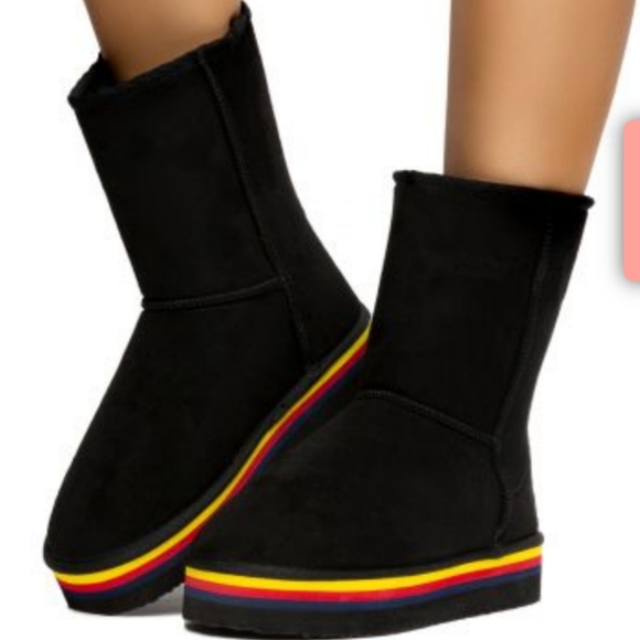 Shoes - NWT Amy Ankle Black Boots Slip Ons